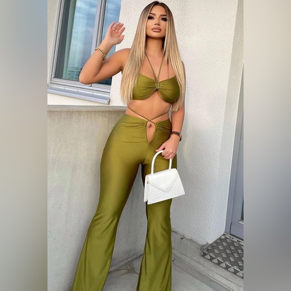 Be My Baby Pant Set in Olive - Picture 6 of 6